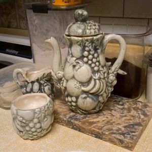 Coffee Set includes sugar cup and creamer cup
